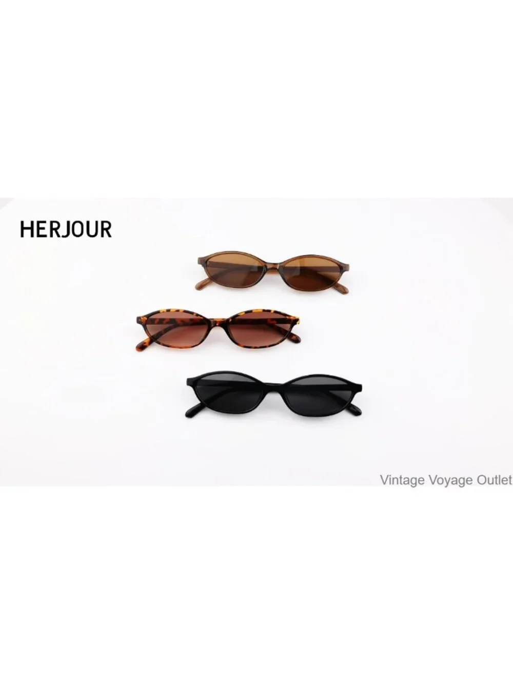Retro Oval Cat Eye Sunglasses for Women Y2K Narrow Round 90s Designer Sun